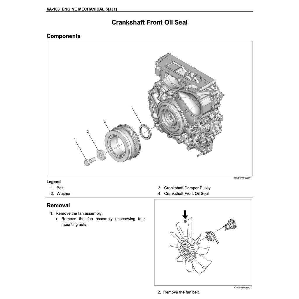 ISUZU ENGINE 4JJ1 Workshop Repair Manual / ISUZU D-MAX