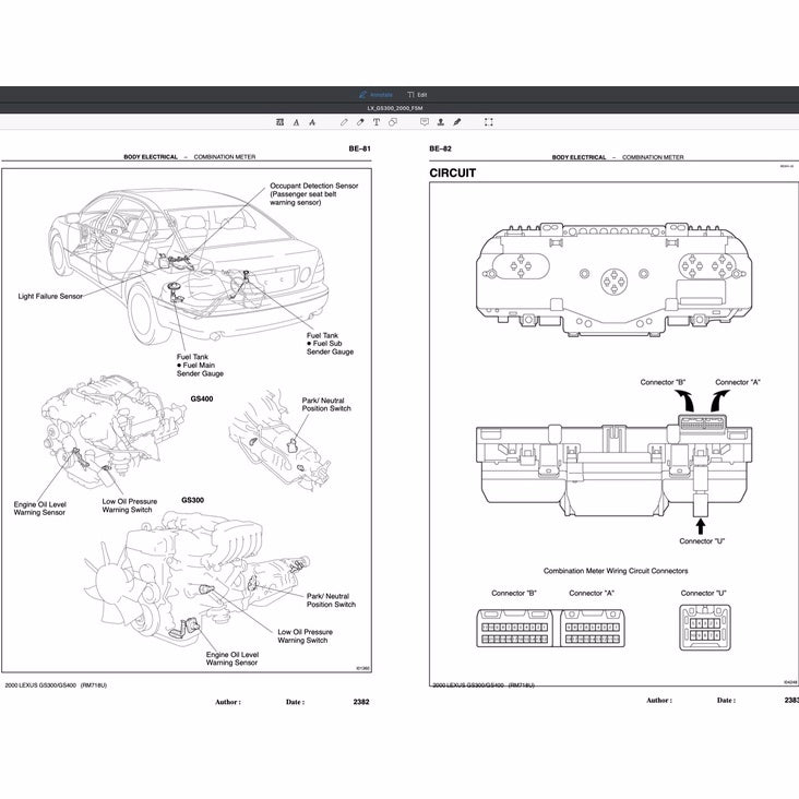 LEXUS GS300 GS400 1997-2005 Full Manual Set – Repair & Maintenance Manual