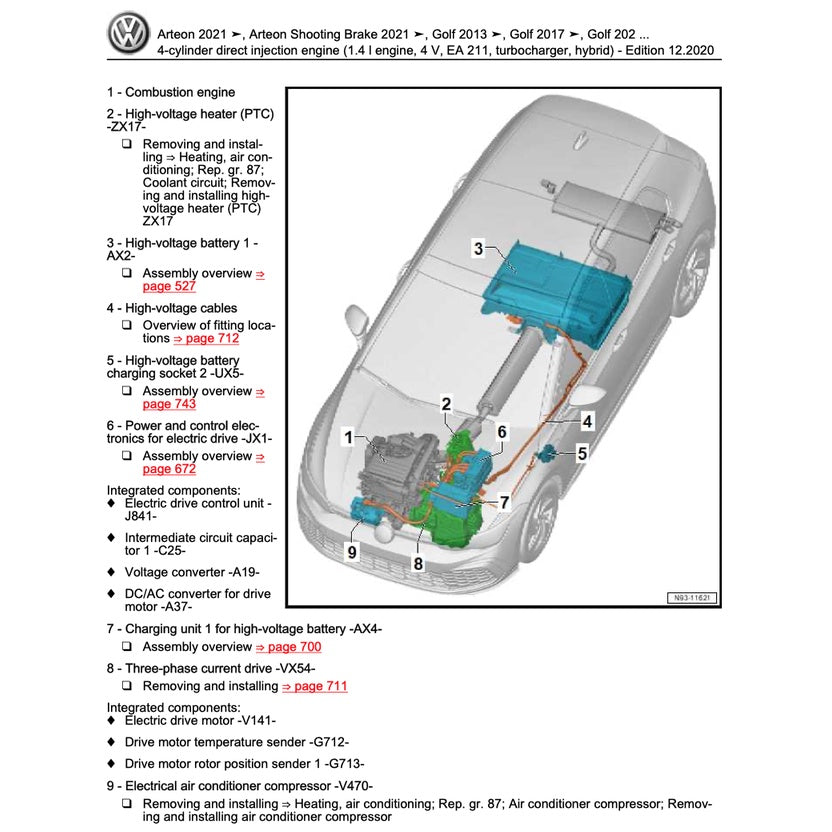 VW GOLF MK8 2020-2023 Full Manual Set – Repair & Maintenance Manual
