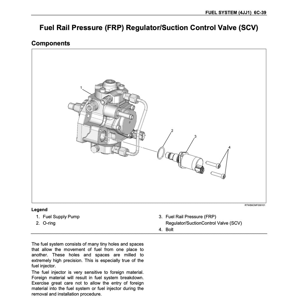 ISUZU ENGINE 4JJ1 Workshop Repair Manual / ISUZU D-MAX