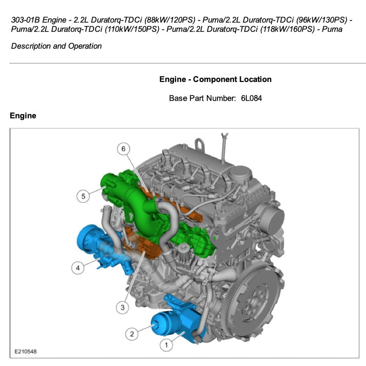 FORD ENGINE DURATORQ /PUMA 2.2.L TDCI Workshop Repair Manual