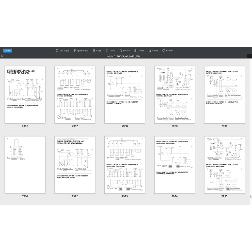 MITSUBISHI OUTLANDER III GF 2020-2023 Full Manual Set – Repair & Maintenance Manual