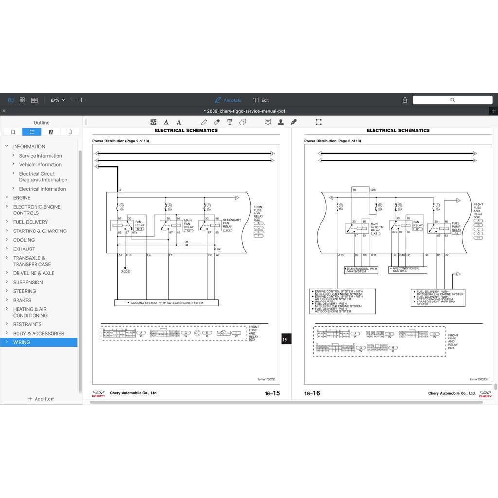 CHERY TIGGO 3 2005-2010 Full Manual Set – Repair & Maintenance Manual