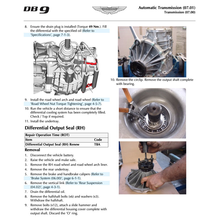 ASTON MARTIN DB9 2005-2016 Full Manual Set – Repair & Maintenance Manual