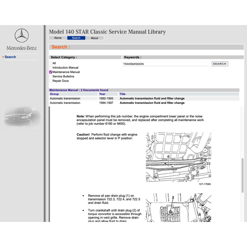 MERCEDES-BENZ W140 1991-1998 Full Manual Set – Repair & Maintenance Manual LIBRARY