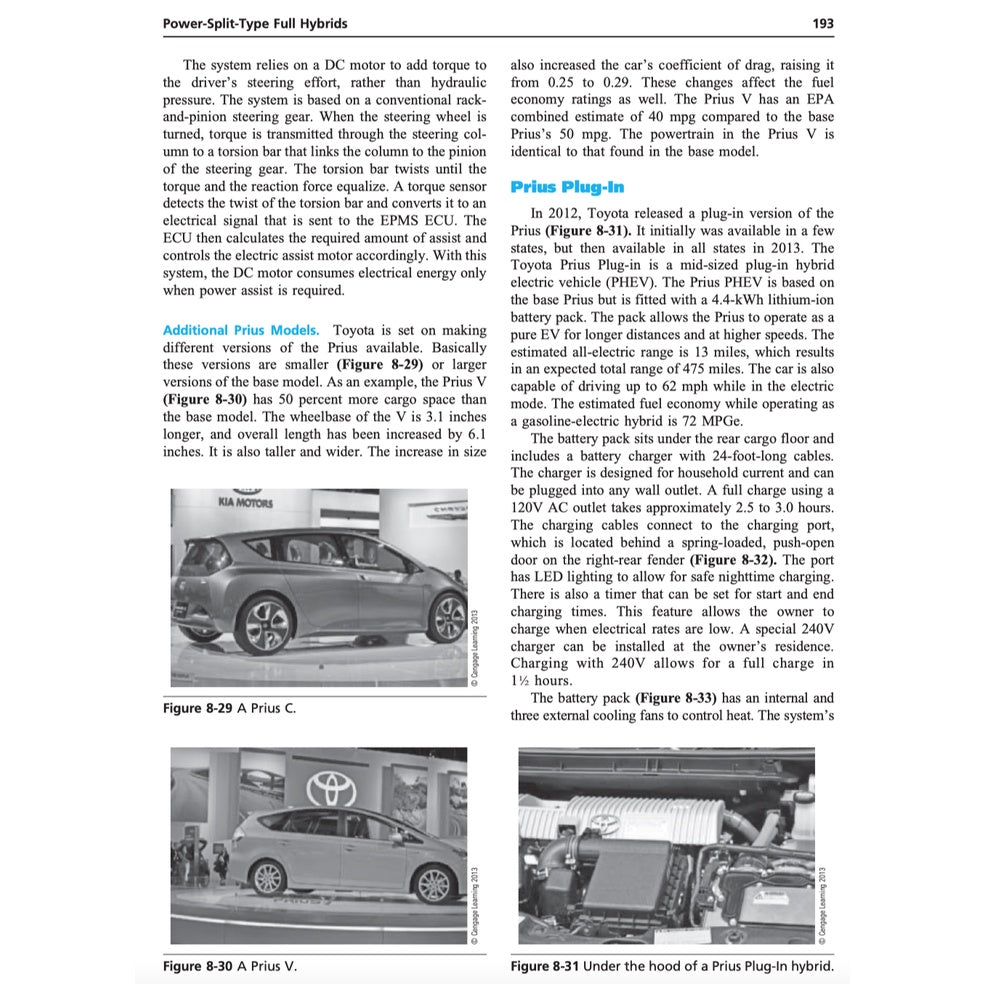 HYBRID, ELECTRIC AND FUEL-CELL VEHICLES 2012 Full Manual Set – - Jack Erjavec