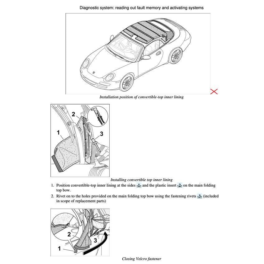 PORSCHE 911 997 2004-2013 Full Manual Set – CONVERTIBLE TOP/ TARGA TOP SERVICE REPAIR MANUAL