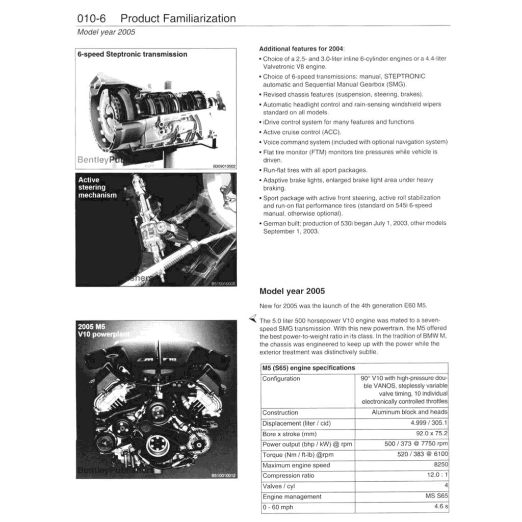 BMW 5 SERIES E60/E61 2004-2010 Full Manual Set – Repair & Maintenance Manual