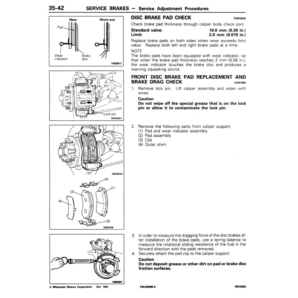 MITSUBISHI PAJERO II V20 1991-1999 Full Manual Set – Repair & Maintenance Manual