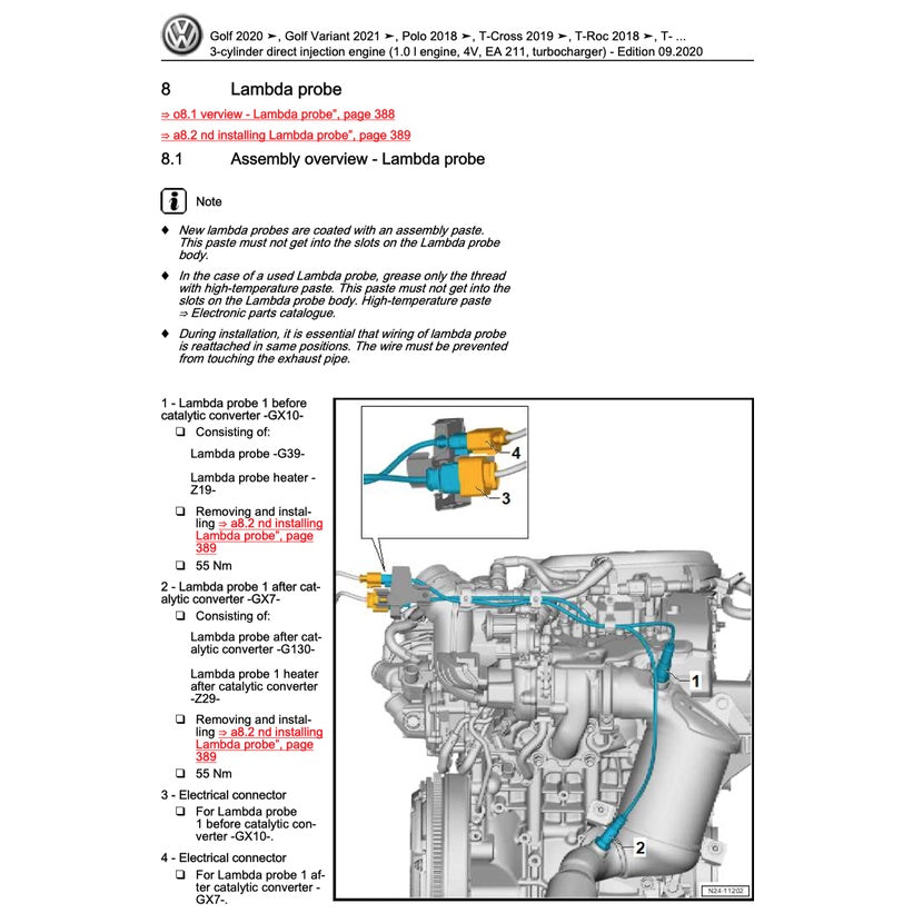 VW GOLF MK8 2020-2023 Full Manual Set – Repair & Maintenance Manual