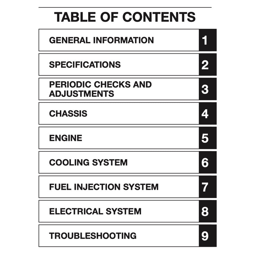 YAMAHA XT660Z TENERE 2008-2016 Full Manual Set – Repair & Maintenance Manual and Spare Parts Catalog and User Handbook