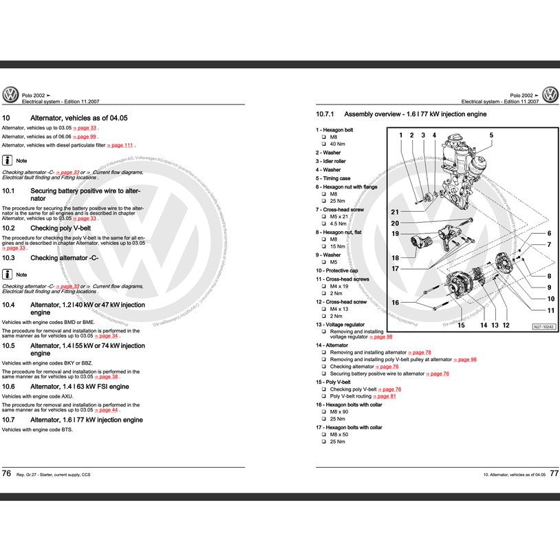 VW POLO MK4 9N 2001-2009 Full Manual Set – Repair & Maintenance Manual