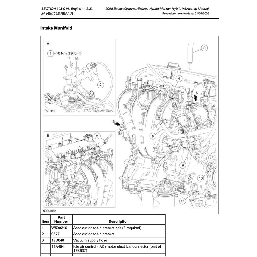 FORD ESCAPE MK2 2008-2012 Full Manual Set – Repair & Maintenance Manual
