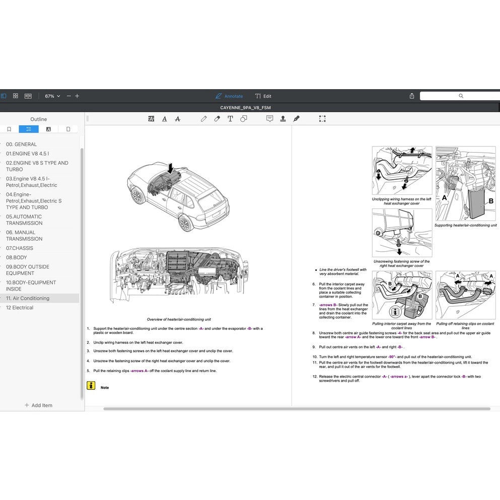 PORSCHE CAYENNE 955 9PA 2003-2008 Full Manual Set – Repair & Maintenance Manual and Spare Parts Catalog