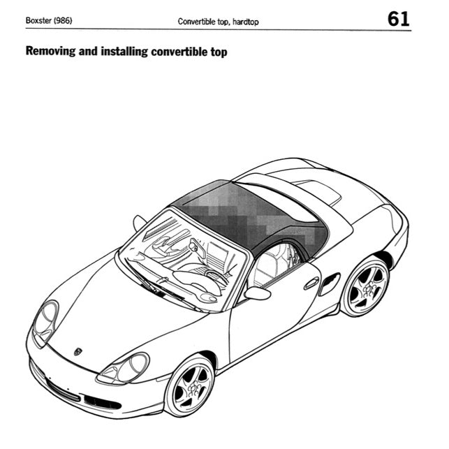 PORSCHE 986 1997-2004 Full Manual Set – CONVERTIBLE TOP SERVICE REPAIR MANUAL