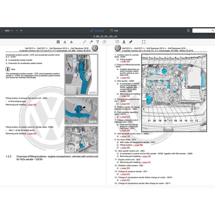 VW TOURAN II 5T 2016-2020 Full Manual Set – Repair & Maintenance Manual