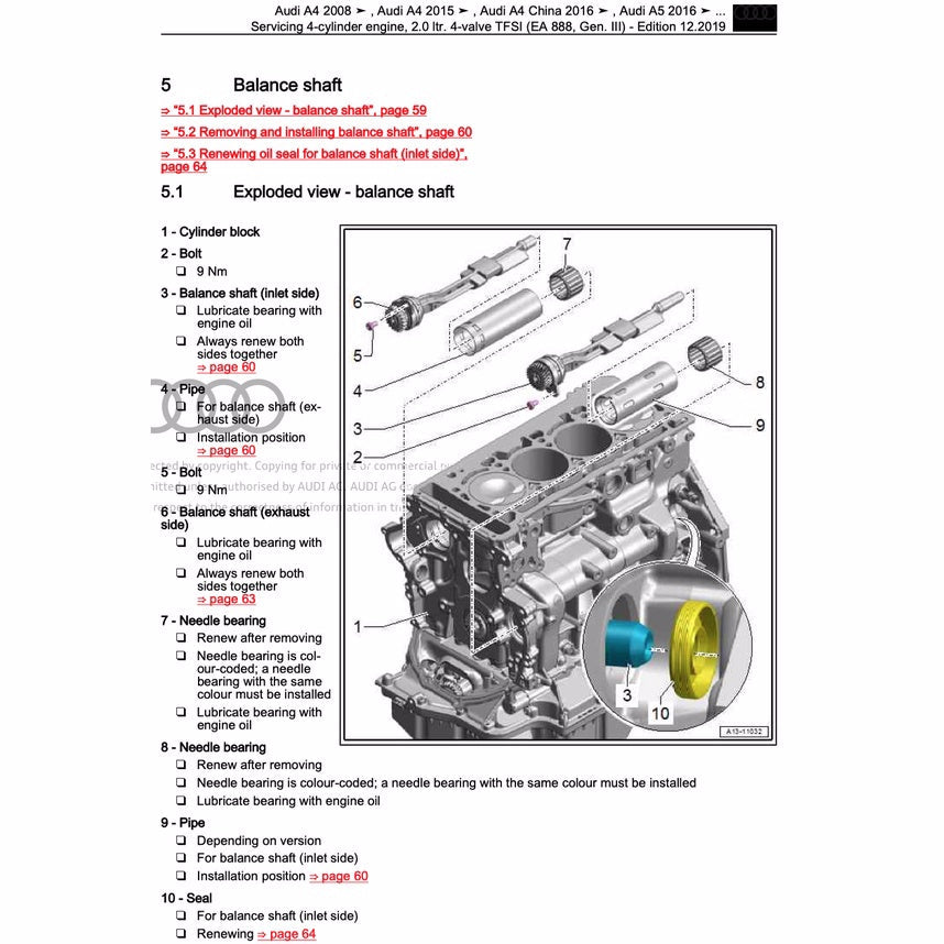 AUDI A4 B8 2008-2016 Full Manual Set – Repair & Maintenance Manual