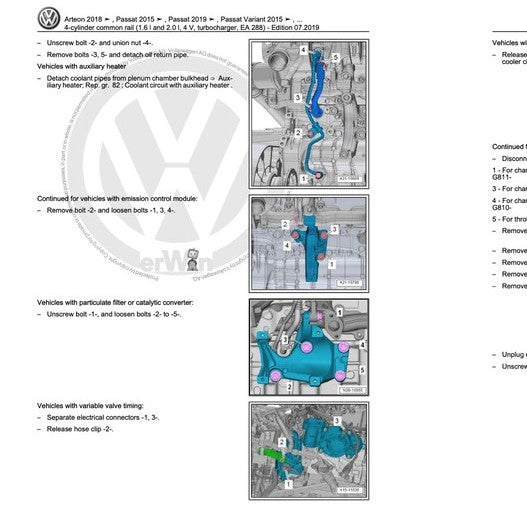 VW PASSAT B7 2011-2015 Full Manual Set – Repair & Maintenance Manual