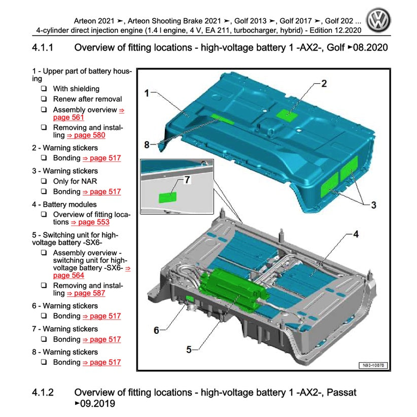 VW GOLF MK8 2020-2023 Full Manual Set – Repair & Maintenance Manual