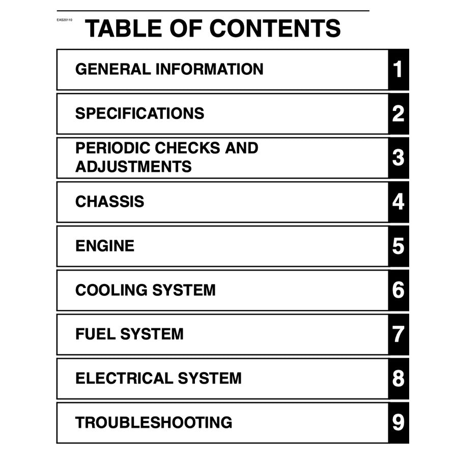 YAMAHA YZF-R6 2008-2015 Full Manual Set – Repair & Maintenance Manual and Spare Parts Catalog and User Handbook