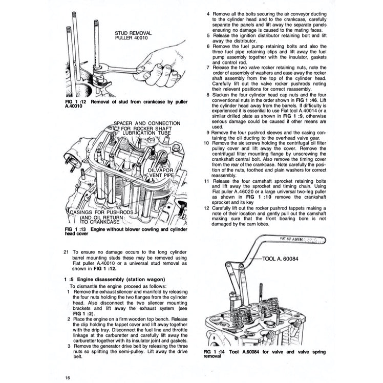 FIAT 500 D/F/L 1957-1974 Full Manual Set – Repair & Maintenance Manual and OWNER's MANUAL