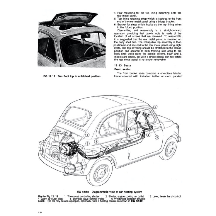 FIAT 500 D/F/L 1957-1974 Full Manual Set – Repair & Maintenance Manual and OWNER's MANUAL