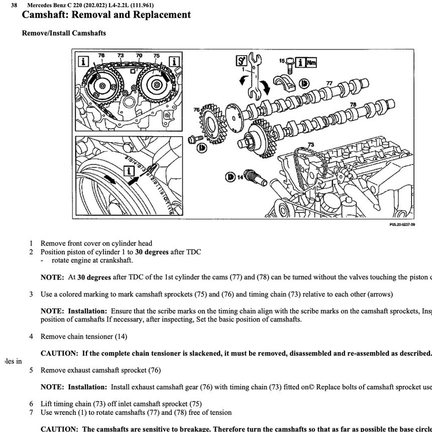 MERCEDES BENZ C-CLASS W202 M111 1993-2000 Full Manual Set – Repair & Maintenance Manual