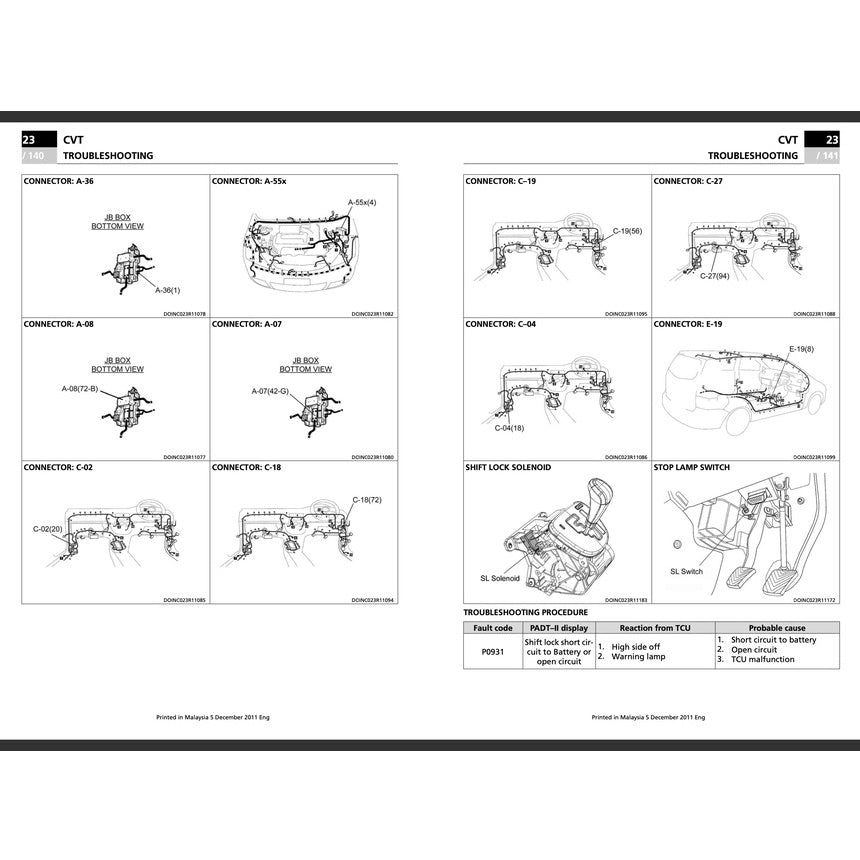 PROTON EXORA BOLD FZ CPS/CFE 2009-2017 Full Manual Set – Repair & Maintenance Manual