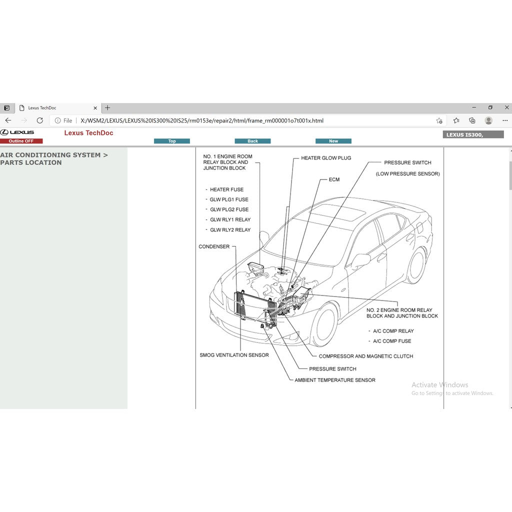 LEXUS IS200/IS250/IS300/IS350 2006-2013 Full Manual Set – Repair & Maintenance Manual