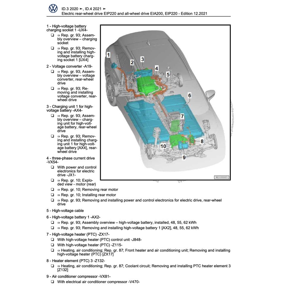 VW ID.4/5 EV 2021-2023 Full Manual Set – Repair & Maintenance Manual