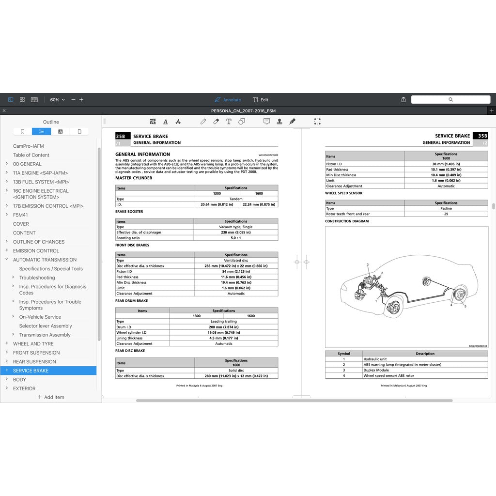 PROTON PERSONA CM 2008-2016 Full Manual Set – Repair & Maintenance Manual
