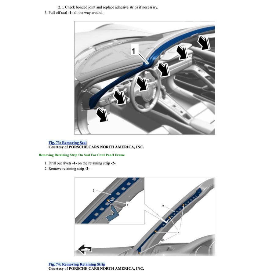 PORSCHE 911 991.1 2011-2016 Full Manual Set – CONVERTIBLE TOP SERVICE REPAIR MANUAL