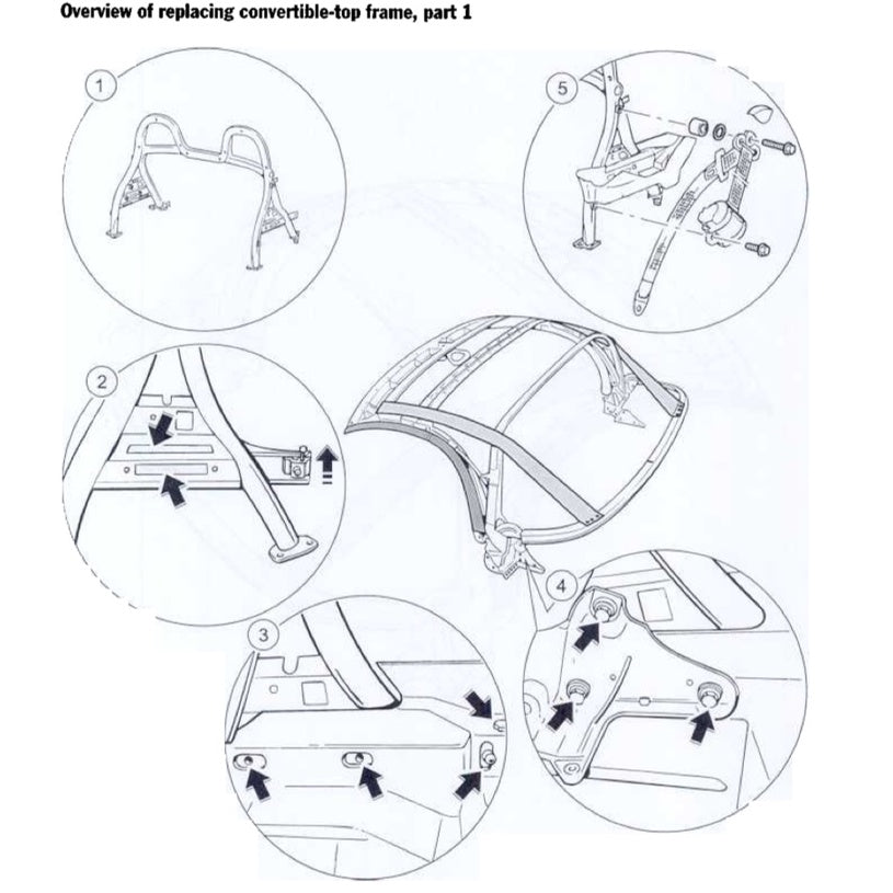 PORSCHE 986 1997-2004 Full Manual Set – CONVERTIBLE TOP SERVICE REPAIR MANUAL