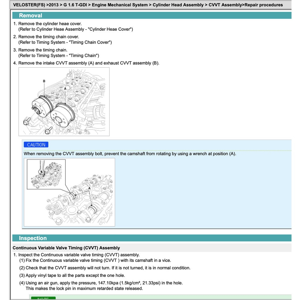 HYUNDAI VELOSTER FS 2011-2018 Full Manual Set – Repair & Maintenance Manual