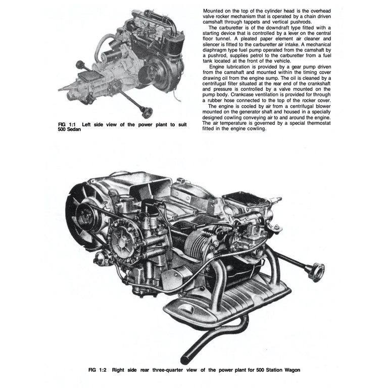 FIAT 500 D/F/L 1957-1974 Full Manual Set – Repair & Maintenance Manual and OWNER's MANUAL