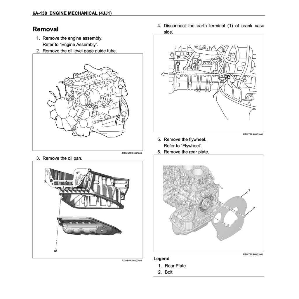 ISUZU ENGINE 4JJ1 Workshop Repair Manual / ISUZU D-MAX