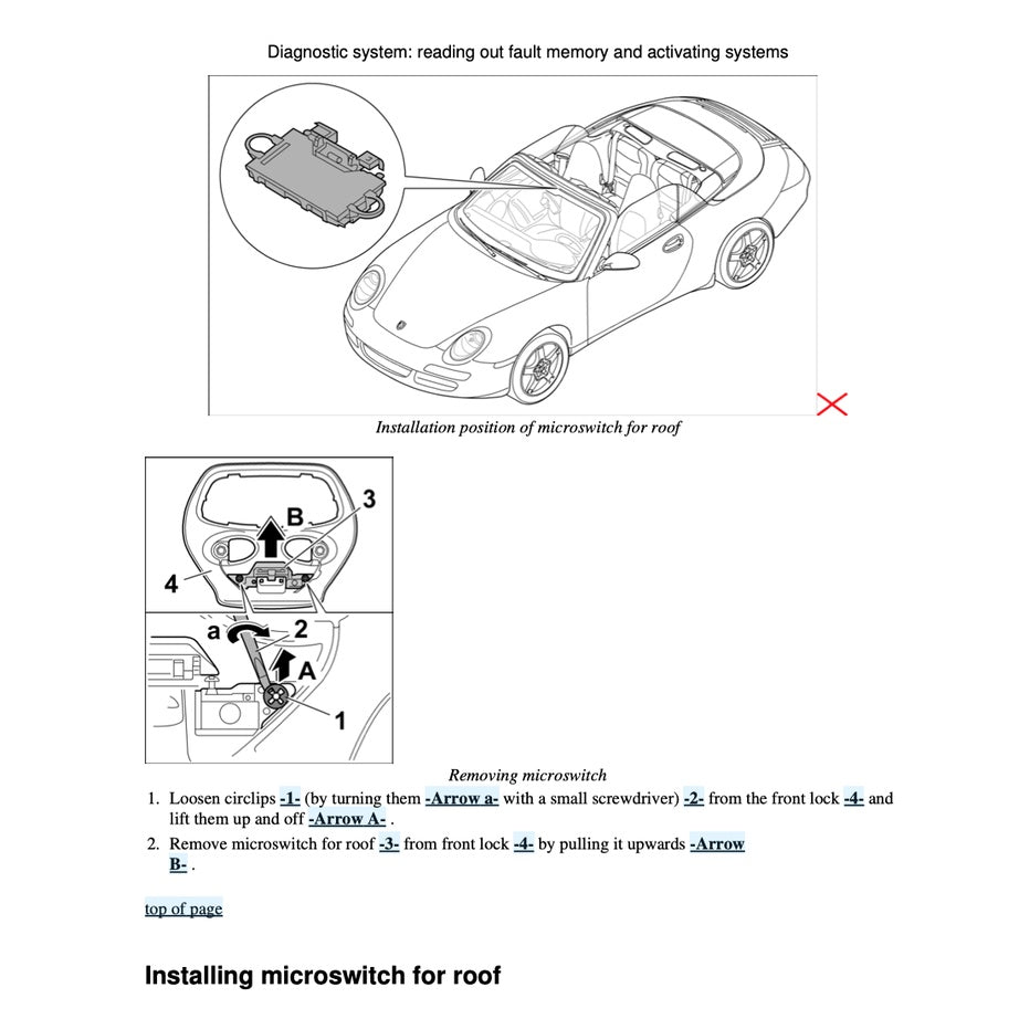 PORSCHE 911 997 2004-2013 Full Manual Set – CONVERTIBLE TOP/ TARGA TOP SERVICE REPAIR MANUAL