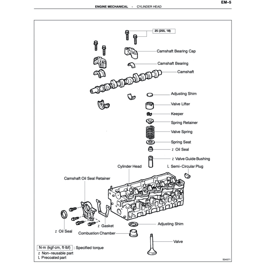 TOYOTA ENGINE 5L-E SERVICE REPAIR WORKSHOP MANUAL HILUX/LAND CRUISER/HIACE/FORTUNER
