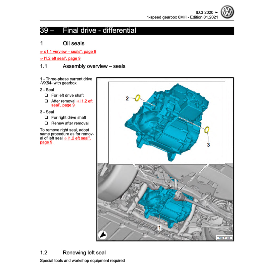 VW ID.3 EV 2020-2023 Full Manual Set – Repair & Maintenance Manual