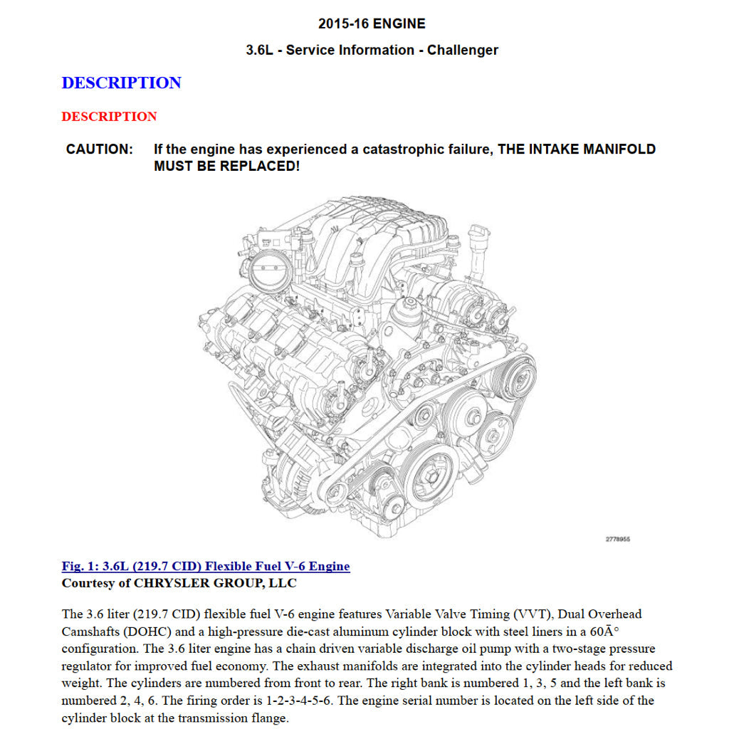 DODGE CHALLENGER III 2008-2020 Full Manual Set – Repair & Maintenance Manual