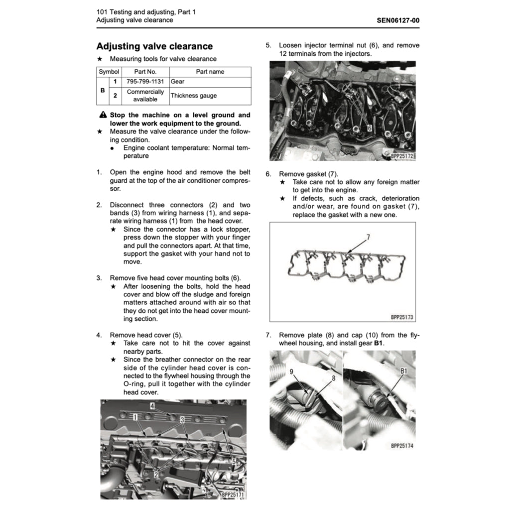 KOMATSU PC200/210/220/25 LC-6 Workshop Repair Manual and Parts Book