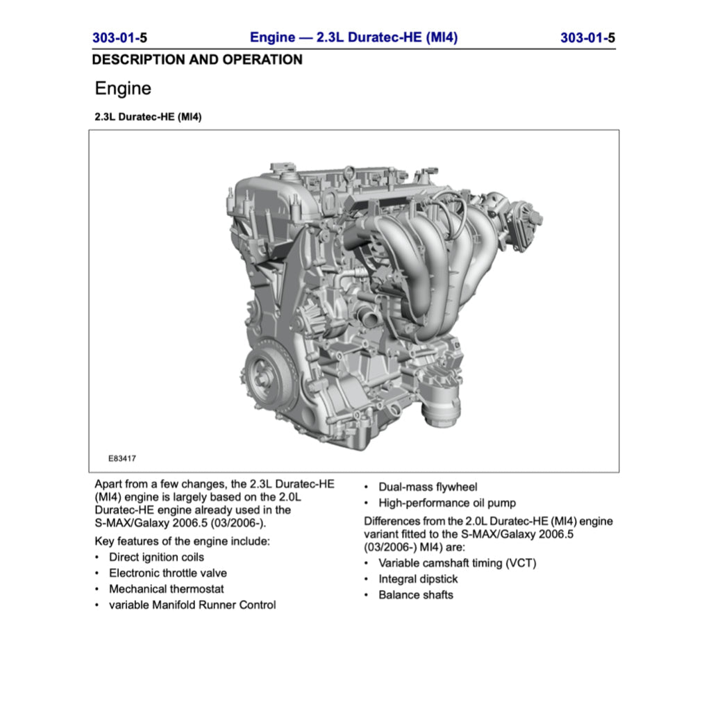 FORD MONDEO MK4 2007-2014 Full Manual Set – Repair & Maintenance Manual