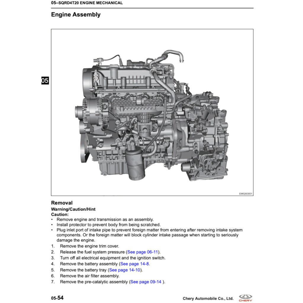 CHERY TIGGO 8 PRO 2020+ Full Manual Set – Repair & Maintenance Manual