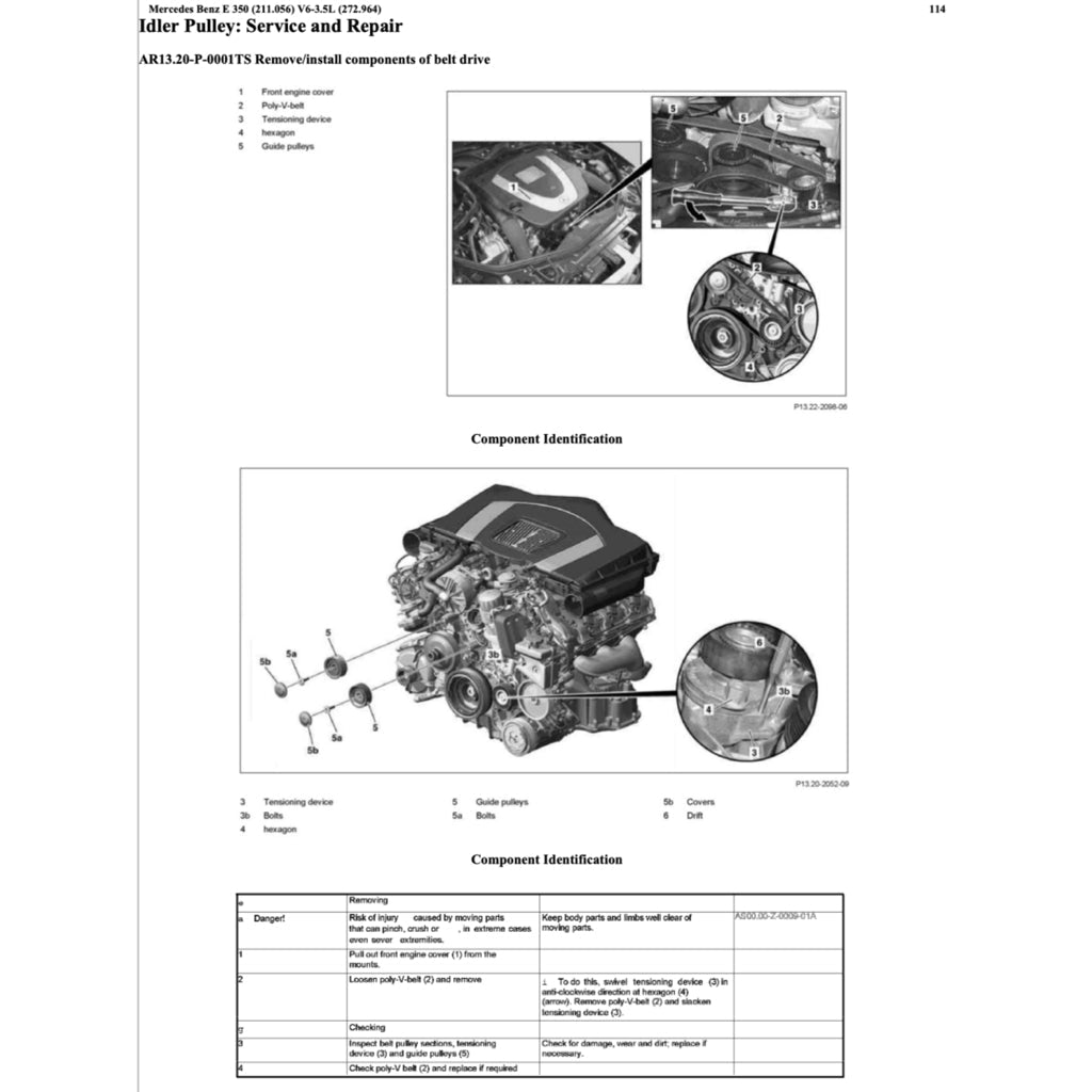 MERCEDES-BENZ E-CLASS W211 E350 M272 2002-2009 Full Manual Set – Repair & Maintenance Manual