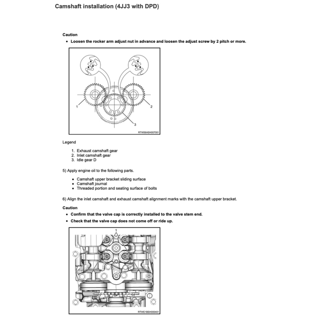 ISUZU ENGINE 4JJ3 Workshop Repair Manual