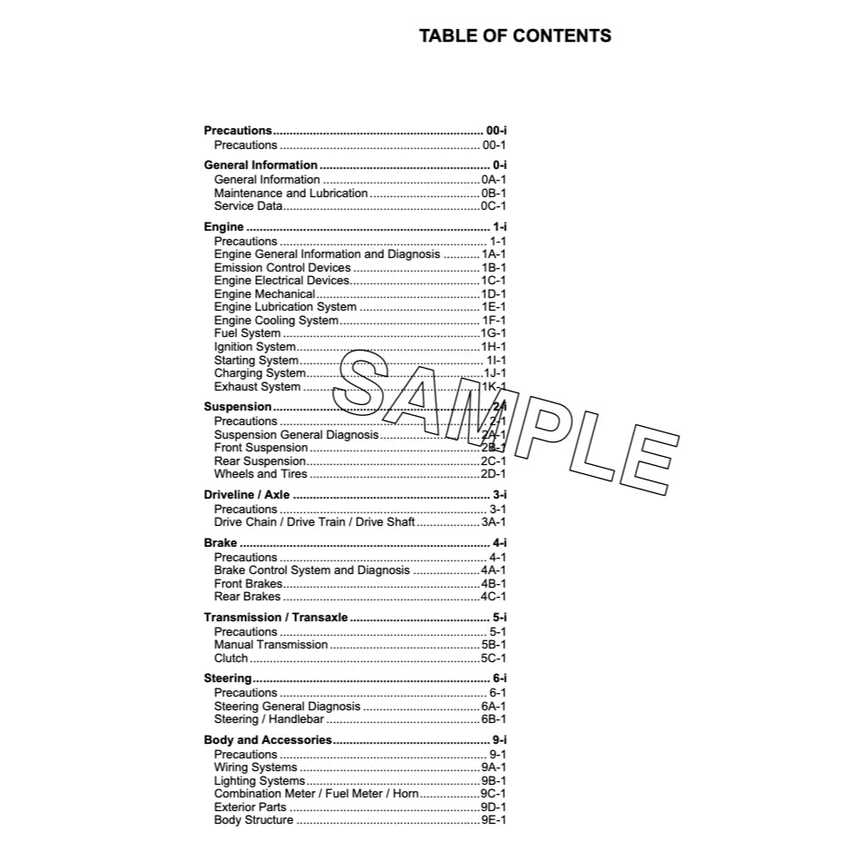 SUZUKI GSX1300BK/A B-KING 2008+ Full Manual Set – Repair & Maintenance Manual and User Handbook