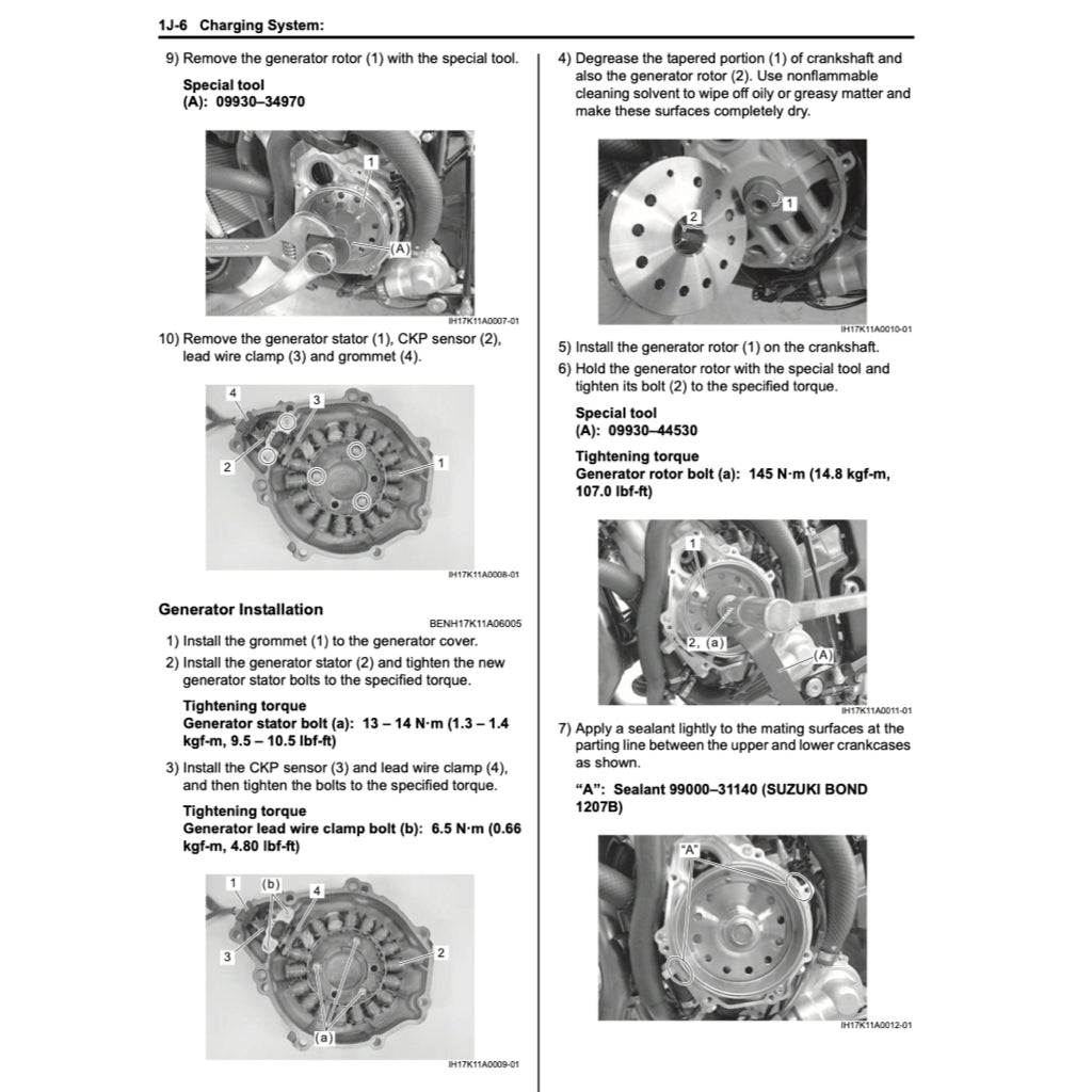 SUZUKI GSXR1000 L7 A/R 2017-2022 Full Manual Set – Repair & Maintenance Manual and Spare Parts Catalog and User Handbook