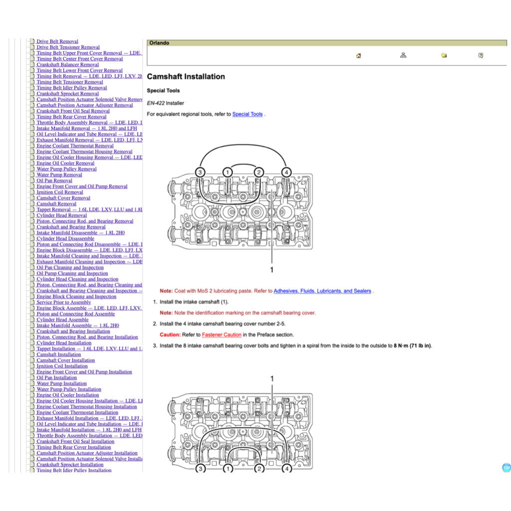 CHEVROLET ORLANDO 2011-2014 Full Manual Set – Repair & Maintenance Manual