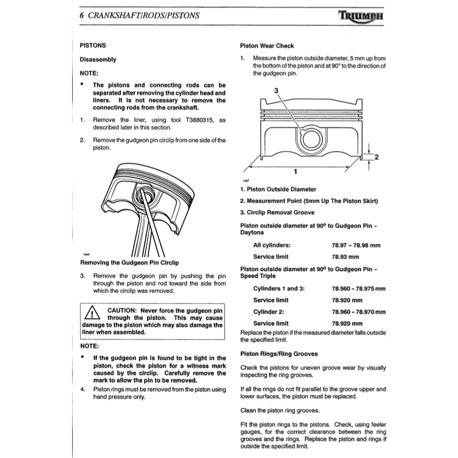 TRIUMPH DAYTONA 955i 2002-2006 Full Manual Set – Repair & Maintenance Manual and User Handbook