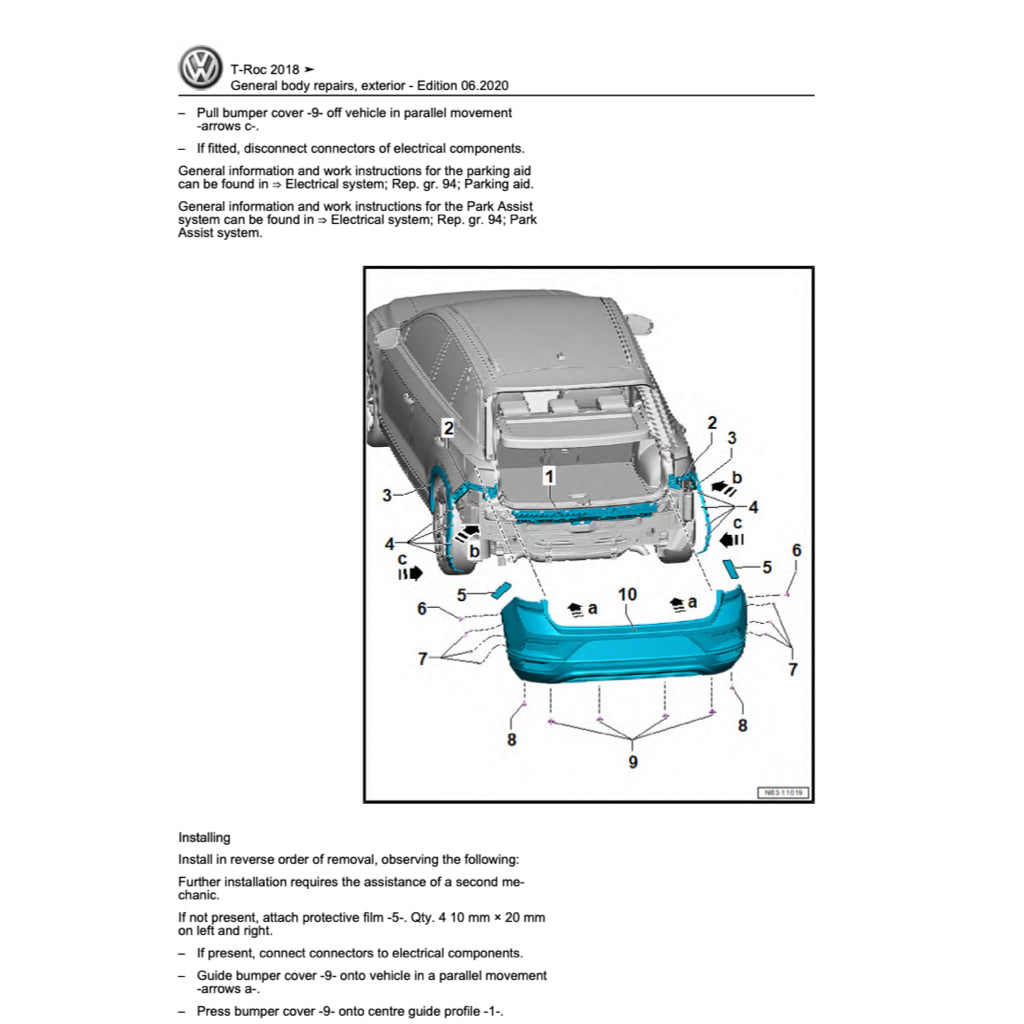 VW T-ROC A11 2017+ Full Manual Set – Repair & Maintenance Manual